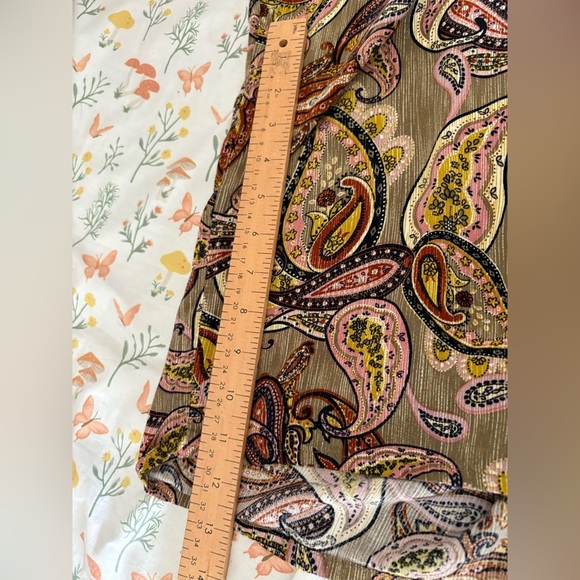 Rustty Dustyy open front paisley short sleeve kimono top size large - Picture 7 of 9